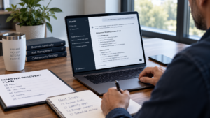 IT professional using AI to support business continuity and disaster recovery planning